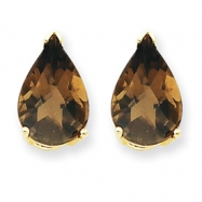 Picture of 14k 12x8 Pear Smokey Quartz Earring
