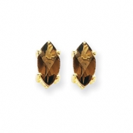 Picture of 14k 8x4 Marquise Smokey Quartz Earring