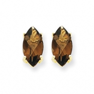 Picture of 14k 10x5 Marquise Smokey Quartz Earring