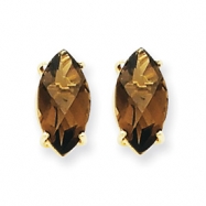 Picture of 14k 12x6 Marquise Smokey Quartz Earring