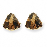 Picture of 14k 8mm Trillion Smokey Quartz Earring