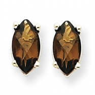 Picture of 14kw 7x3.5mm Marquise Smokey Quartz Earring