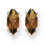 Picture of 14kw 8x4mm Marquise Smokey Quartz Earring