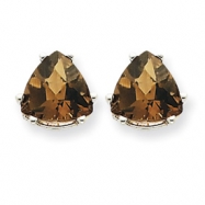 Picture of 14kw 8mm Trillion Smokey Quartz Earring