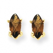 Picture of 14k 6x3 Marquise Smokey Quartz Earring