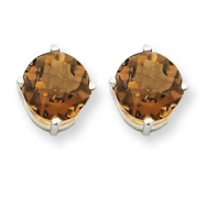 Picture of 14kw 7mm Round Smokey Quartz Earring
