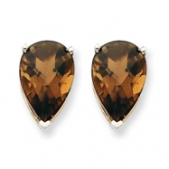 Picture of 14kw 12x8 Pear Smokey Quartz Earring