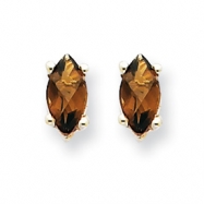Picture of 14kw 6x3mm Marquise Smokey Quartz Earring