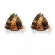 Picture of 14kw 7mm Trillion Smokey Quartz Earring