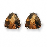 Picture of 14kw 8mm Trillion Smokey Quartz Earring