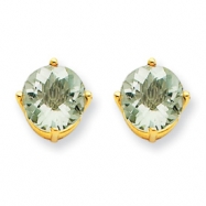 Picture of 14k 7mm Round Green Amethyst Earring