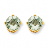 Picture of 14k 8mm Round Green Amethyst Earring