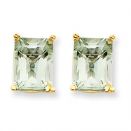 Picture of 14k 9x7 Emerald Green Amethyst Earring