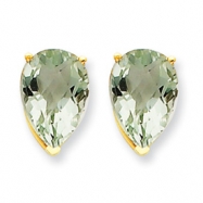 Picture of 14k 12x8 Pear Green Amethyst Earring