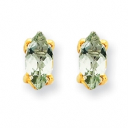 Picture of 14k 7x3.5 Marquise Green Amethyst Earring