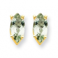 Picture of 14k 8x4 Marquise Green Amethyst Earring