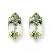 Picture of 14k 10x5 Marquise Green Amethyst Earring