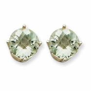 Picture of 14kw 9mm Round Green Amethyst Earring