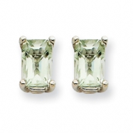 Picture of 14kw 6x4mm Emerald Green Amethyst Earring