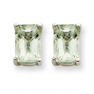 Picture of 14kw 7x5mm Emerald Green Amethyst Earring