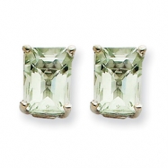 Picture of 14kw 8x6mm Emerald Green Amethyst Earring