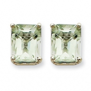 Picture of 14kw 10x8mm Emerald Green Amethyst Earring