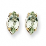 Picture of 14kw 7x3.5mm Marquise Green Amethyst Earring