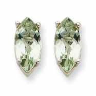 Picture of 14kw 10x8mm Marquise Green Amethyst Earring