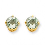 Picture of 14k 6mm Round Green Amethyst Earring