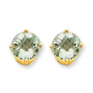 Picture of 14k 9mm Round Green Amethyst Earring