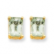 Picture of 14k 7x5 Emerald Green Amethyst Earring