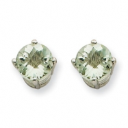 Picture of 14kw 6mm Round Green Amethyst Earring