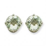 Picture of 14kw 9mm Round Green Amethyst Earring