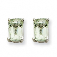 Picture of 14kw 7x5mm Emerald Green Amethyst Earring