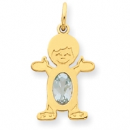 Picture of 14K Boy 6x4 Oval  Genuine Aquamarine-Mar