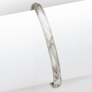 Picture of 14k 3/16 White Gold Florentine Baby Bangle Bracelet