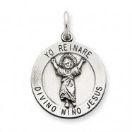 Picture of Sterling Silver Divino Nino Medal (Divine Infant Jesus)
