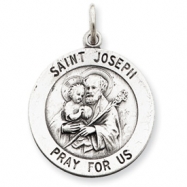Picture of Sterling Silver Antiqued Saint Joseph Medal