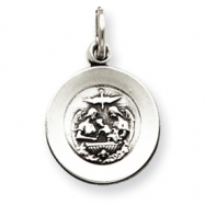 Picture of Sterling Silver Antiqued Baptismal Medal