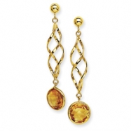 Picture of 14K Citrine Swirl Post Earrings