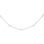 Picture of 14K White Gold White Cultured Pearl Necklace chain