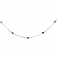 Picture of 14K White Gold Peacock Freshwater Cultured Pearl Necklace chain