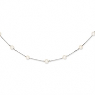 Picture of 14K White Gold White Cultured Pearl Necklace chain