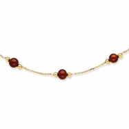 Picture of 14K Chocolate Cultured Pearl & Bead Necklace chain