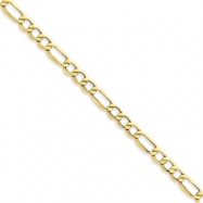 Picture of 10k 6.6mm Semi-Solid Figaro Chain