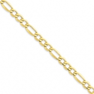Picture of 10k 7.3mm Semi-Solid Figaro Chain