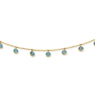 Picture of 14K Blue Topaz Necklace chain