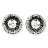 Picture of 14k White Gold Black & White Diamond Earring Jackets