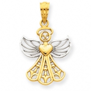 Picture of 14k & Rhodium Filigree Angel Pendant