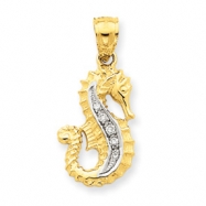 Picture of 14k Diamond Seahorse Pendant